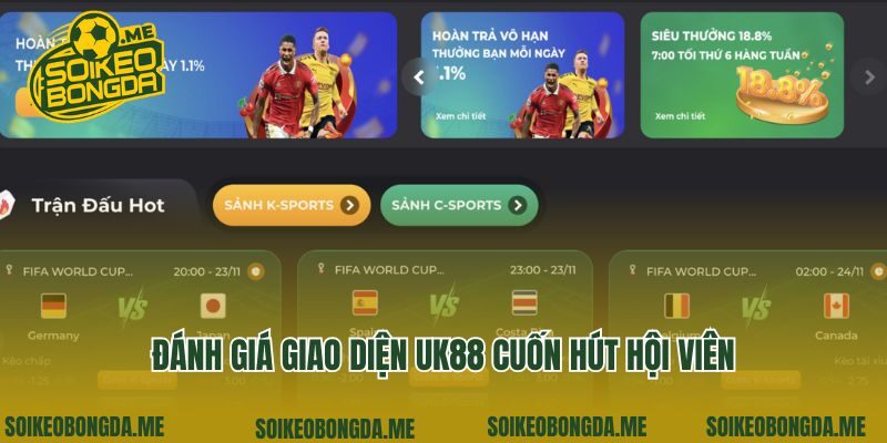Đánh giá giao diện UK88 cuốn hút hội viên
